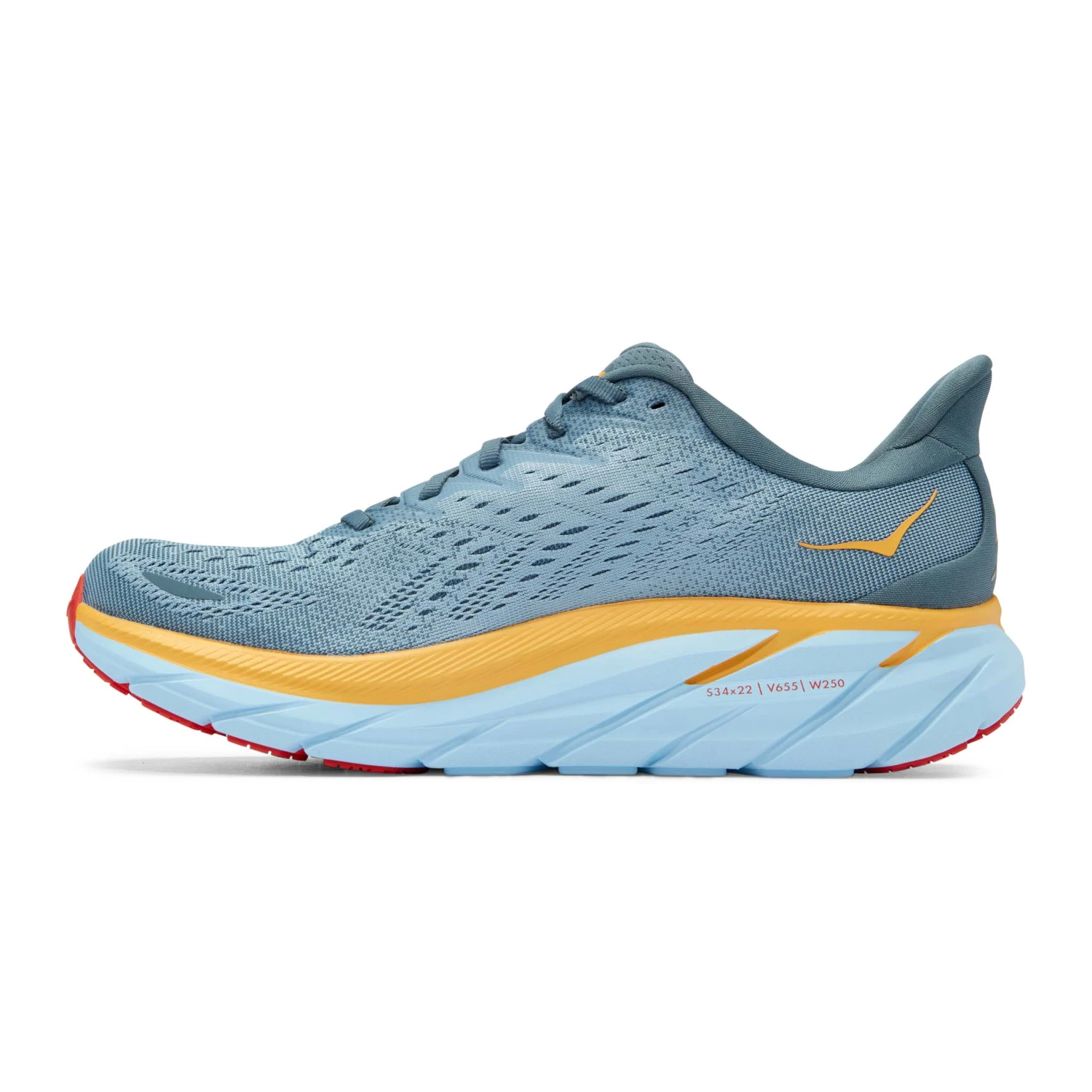 Hoka One One Hoka | Men's Clifton 8 Wide Running Shoes - Goblin Blue - Image 4