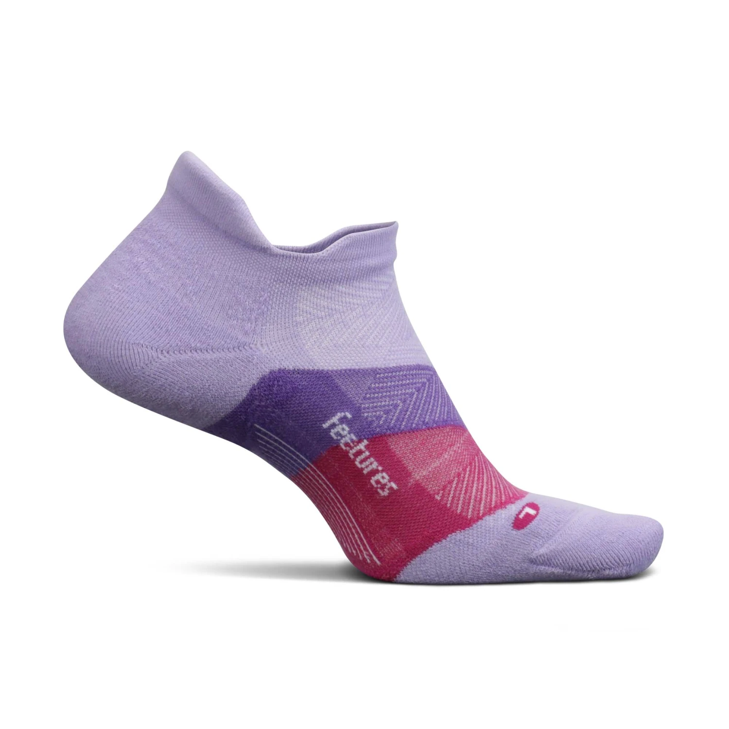 Feetures | Unisex Elite Max Cushion No Show Tab - Lace Up Lavender - Image 2