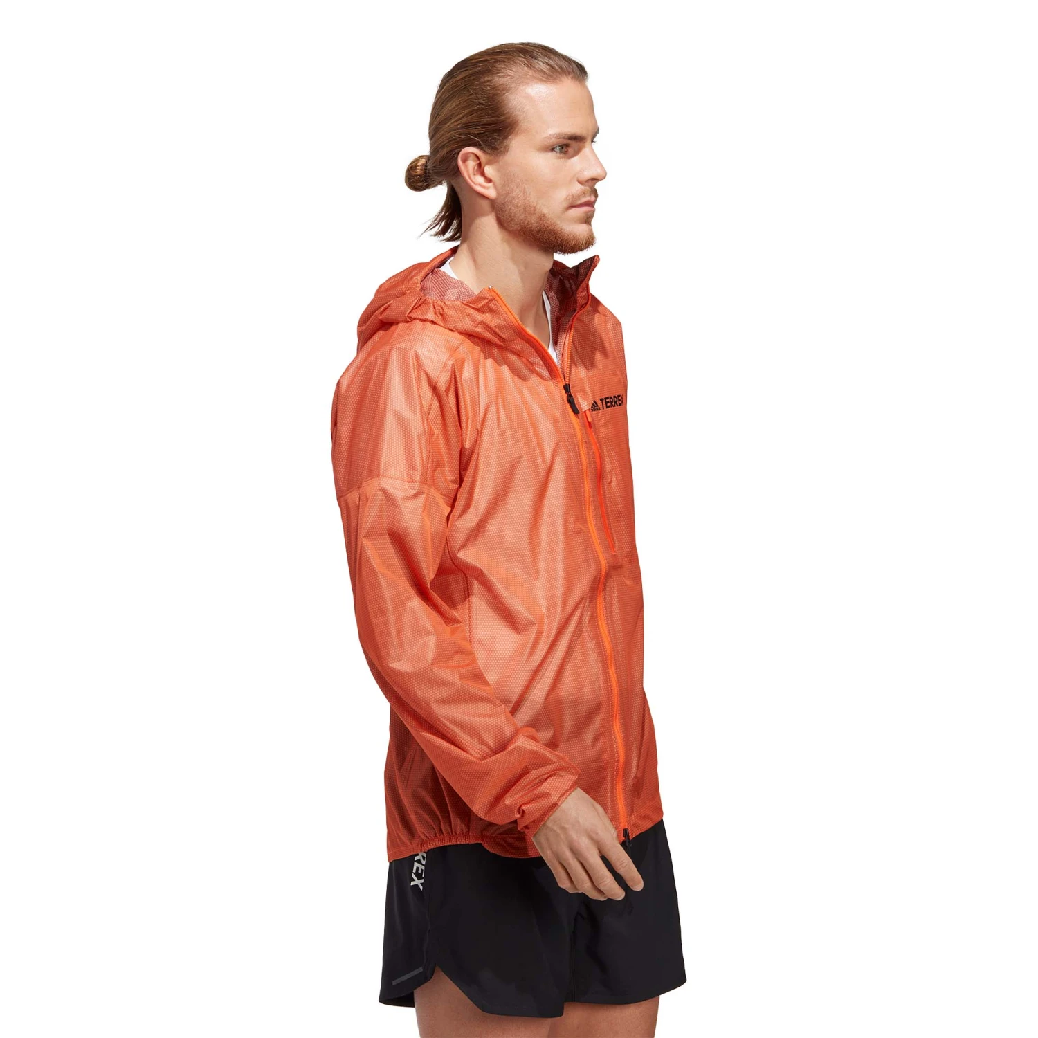 Adidas | Men's Terrex Agravic 2.5L Rain.RDY Jacket - Semi Impact Orange - Image 3