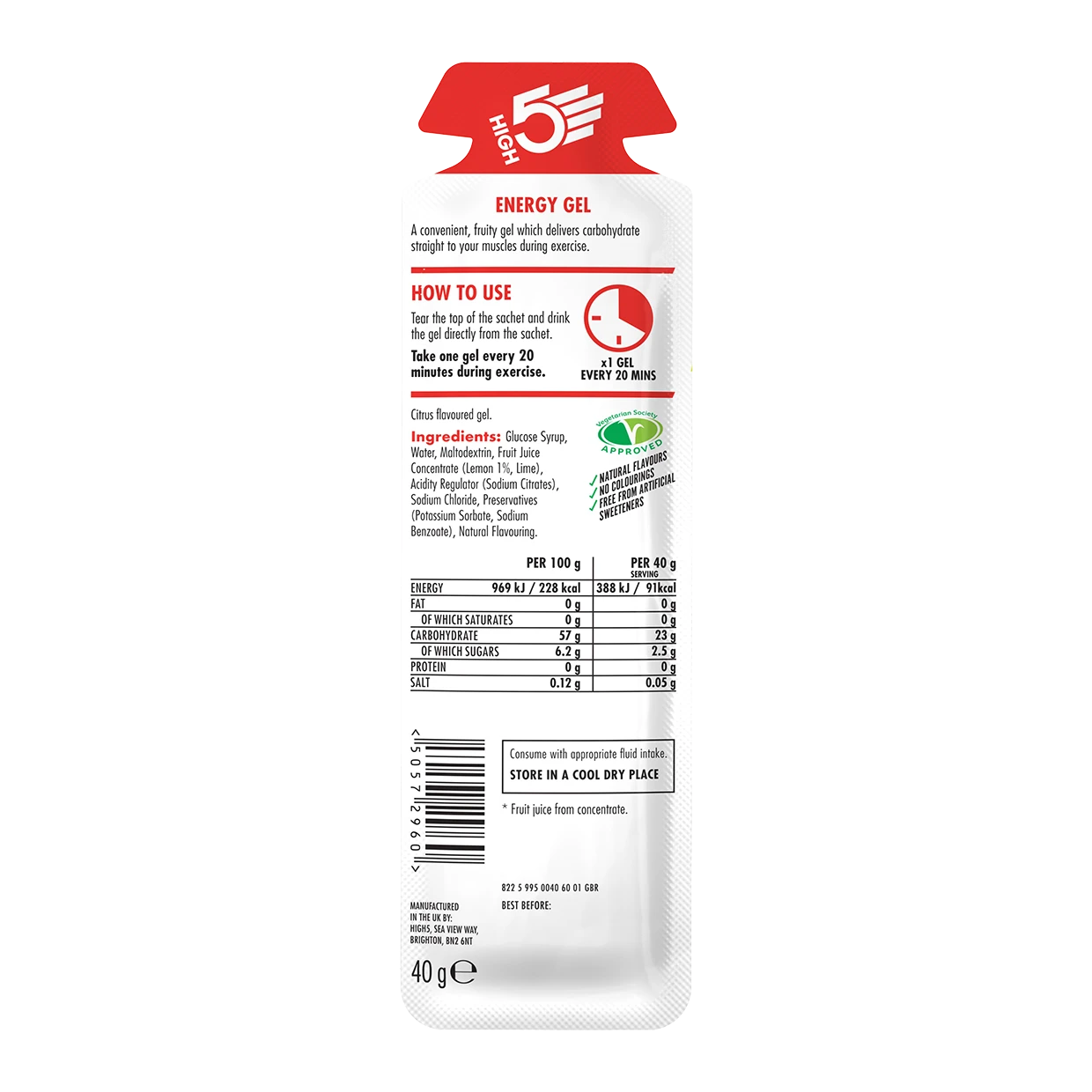 High 5 | Energy Gel H5 - Citrus - Image 2